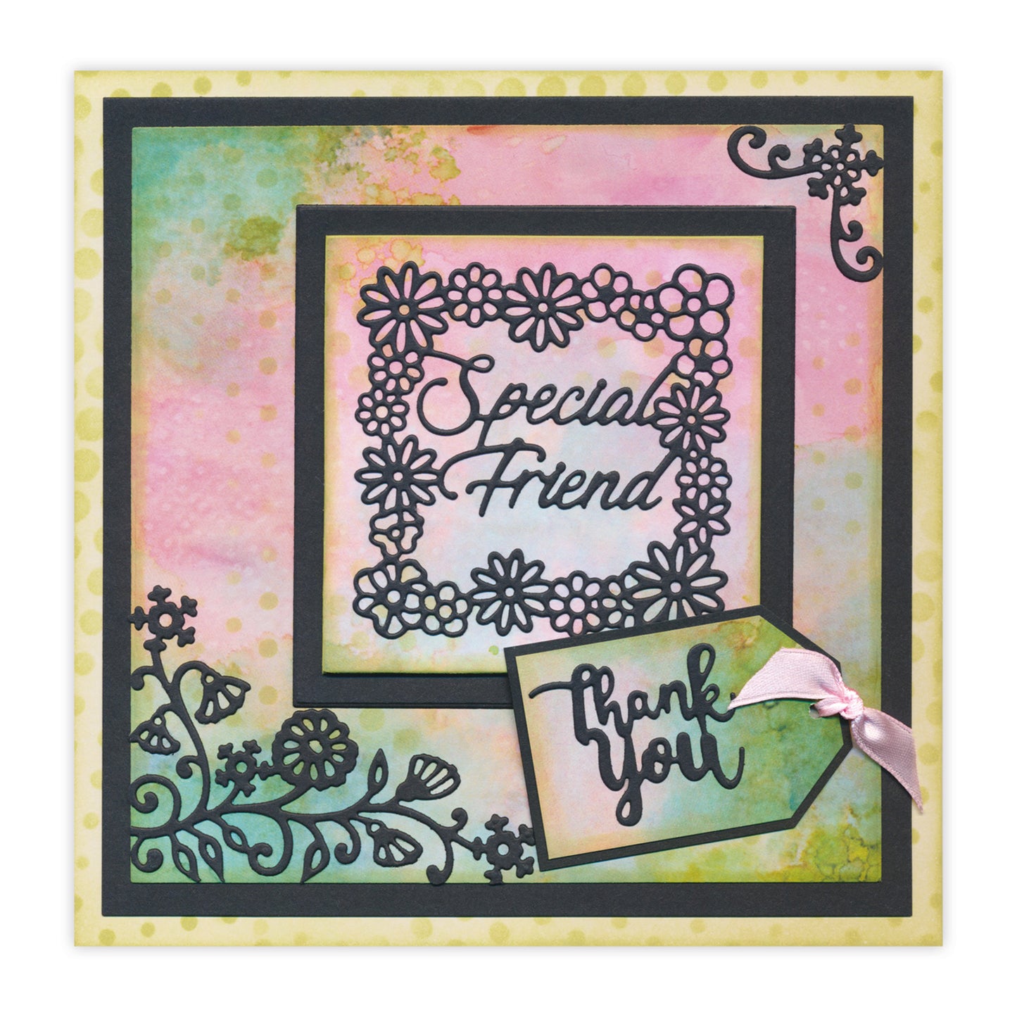 New Design Dies - 27 - Special Friend Flower Frame Die 3" x 3"