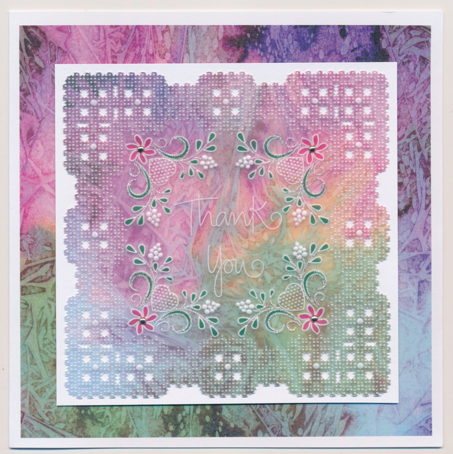 Tina's Small Floral Swirls & Corners A5 Square Groovi Plate Duo