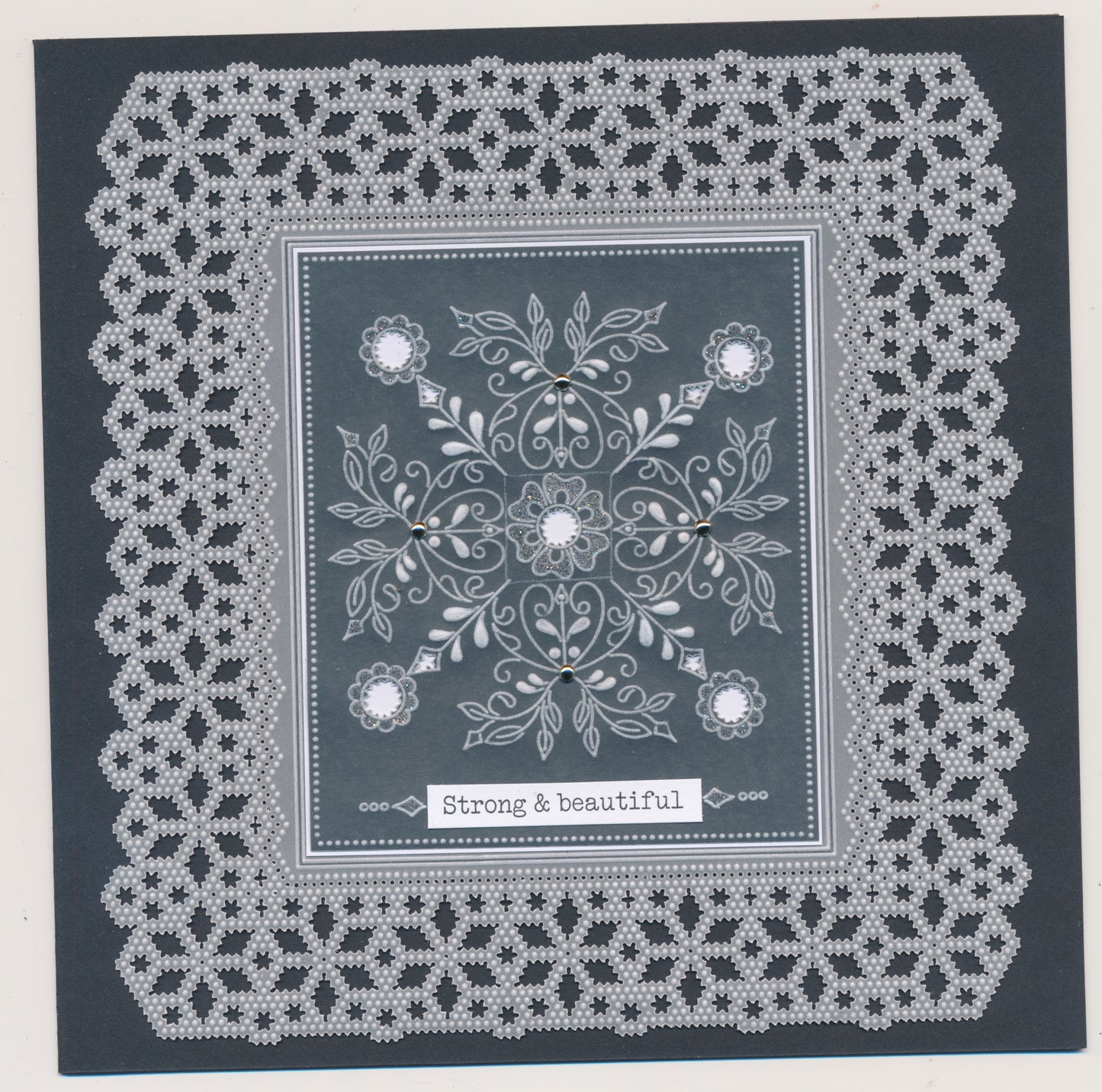 Tina's Small Floral Swirls & Corners A5 Square Groovi Plate Duo