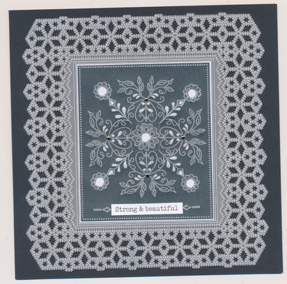 Tina's Small Floral Swirls & Corners A5 Square Groovi Plate Duo