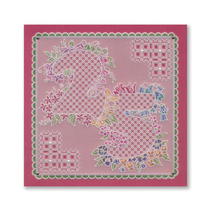 Linda's Floral Number 5 A6 Square Groovi Plate