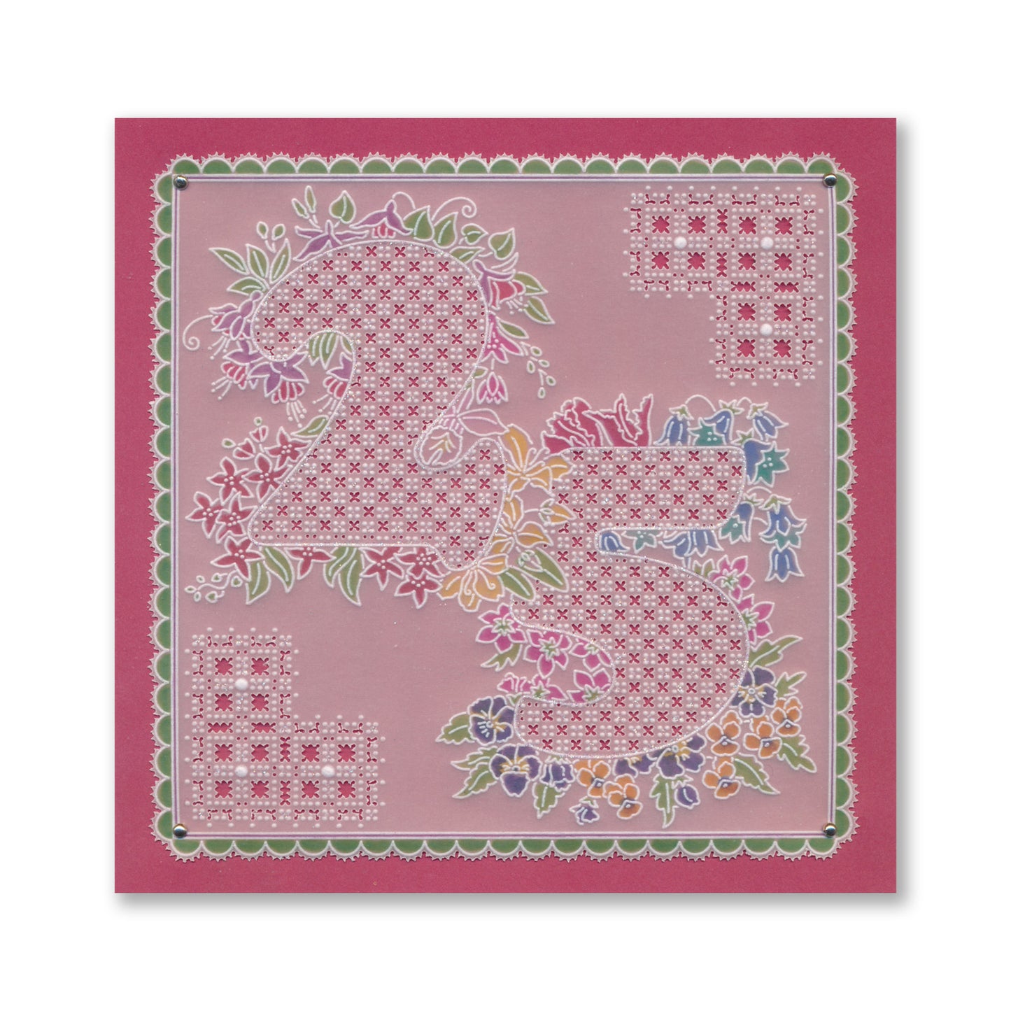 Linda's Floral Number 2 A6 Square Groovi Plate