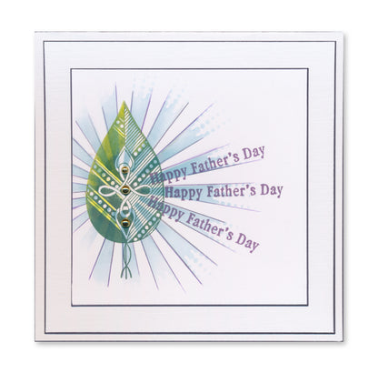 KISS by Clarity - Tina's Retro Set 1 - Banners, Candles, Hearts & Leaves A5 Stamp Trio