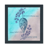KISS by Clarity - Tina's Retro Set 1 - Banners, Candles, Hearts & Leaves A5 Stamp Trio