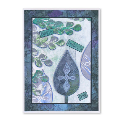 KISS by Clarity - Tina's Retro Hearts & Leaves A5 Stamp Set