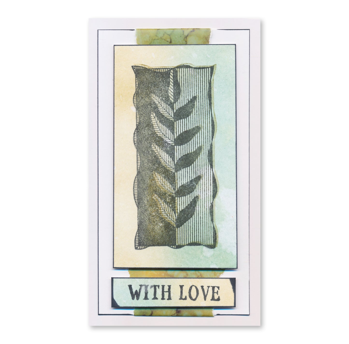 KISS by Clarity - Tina's Retro Hearts & Leaves A5 Stamp Set