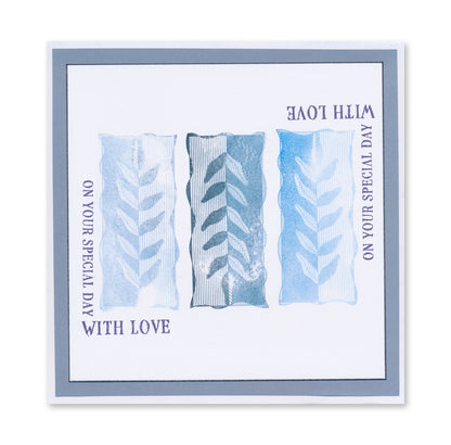 KISS by Clarity - Tina's Retro Hearts & Leaves A5 Stamp Set