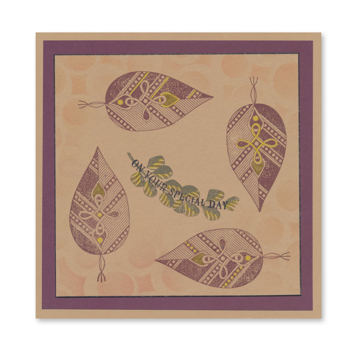 KISS by Clarity - Tina's Retro Hearts & Leaves A5 Stamp Set