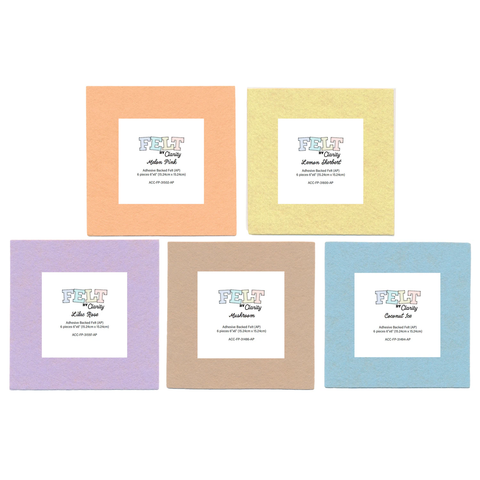 Felt by Clarity - Spring Selection Pack 6x6 Adhesive Backed Felt x30