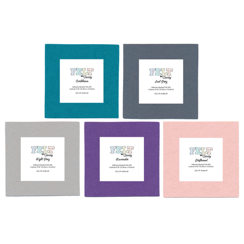 Felt by Clarity - Winter Selection Pack 6x6 Adhesive Backed Felt x30