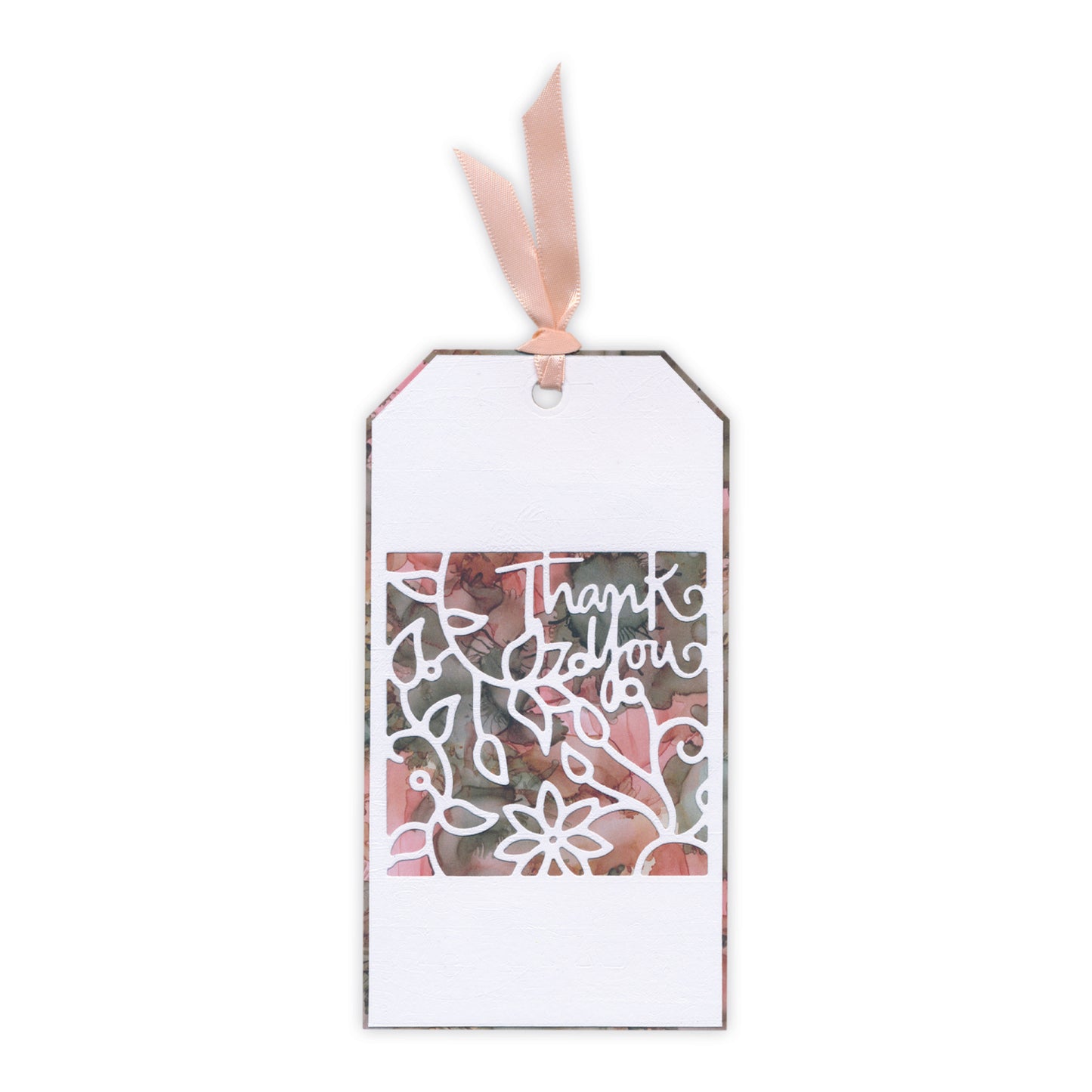 New Design Dies - 37 - Thank You Floral Flourish Aperture Die 3" x 3"