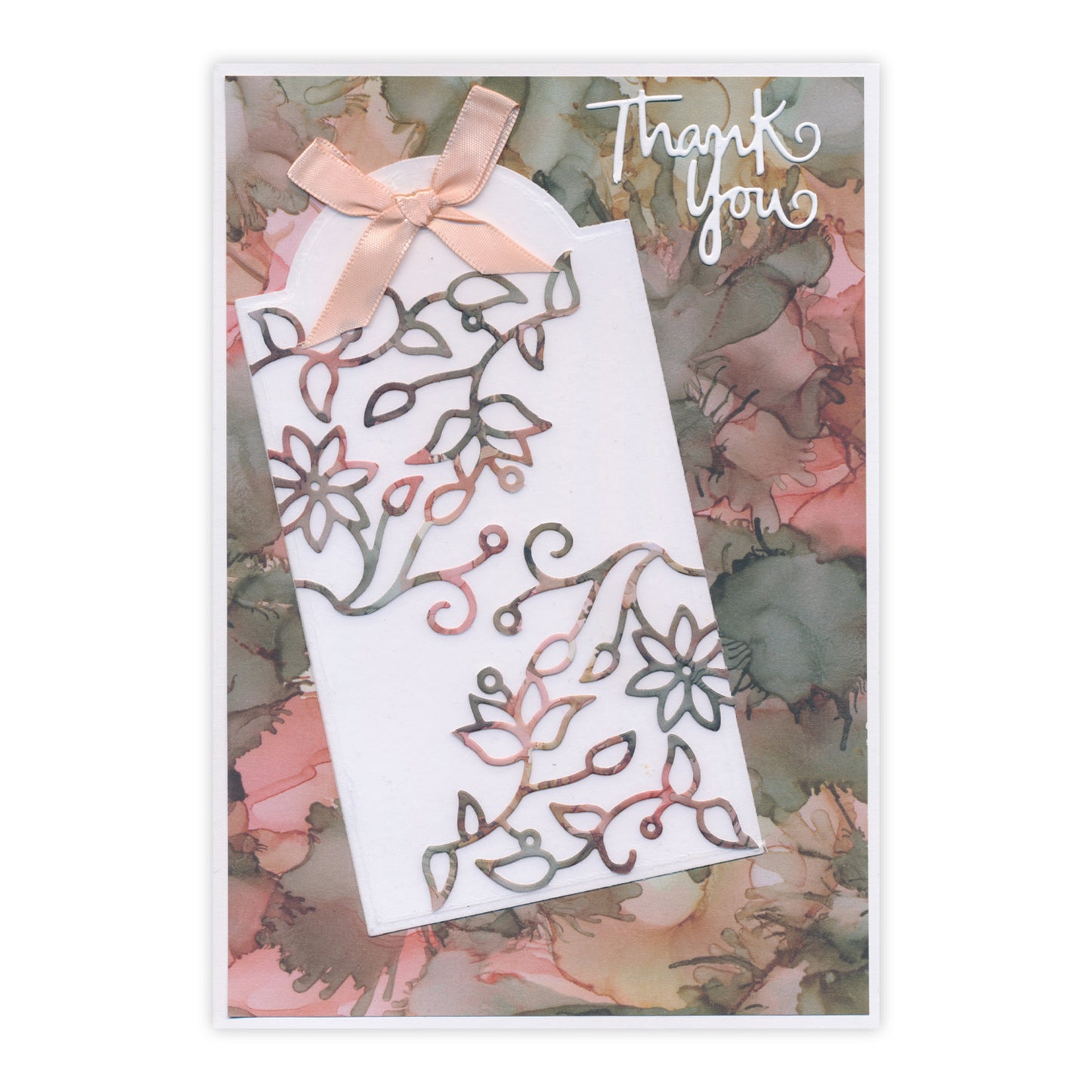 New Design Dies - 37 - Thank You Floral Flourish Aperture Die 3" x 3"