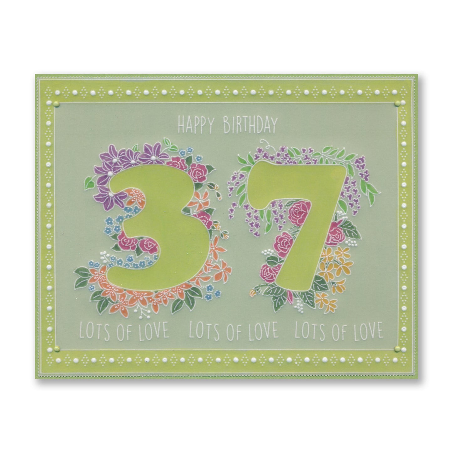 Linda's Floral Number 3 A6 Square Groovi Plate