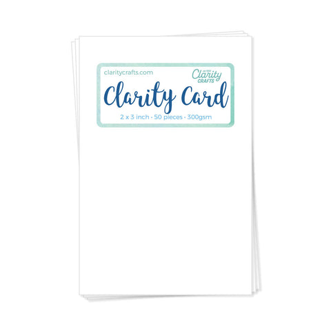 Mini Makes - Clarity Card - 2" x 3" - 300gsm - 50 sheets