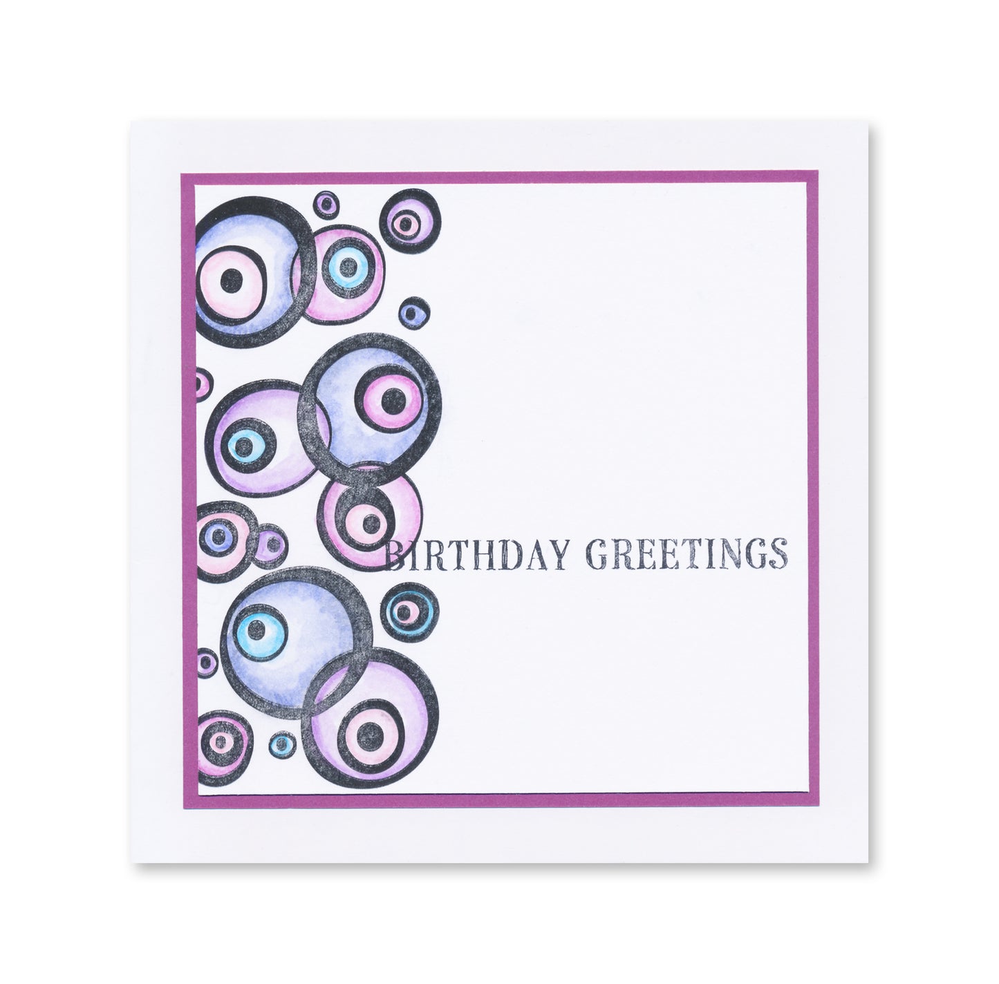 KISS by Clarity - Tina's Retro Bubbles A5 Stamp Set