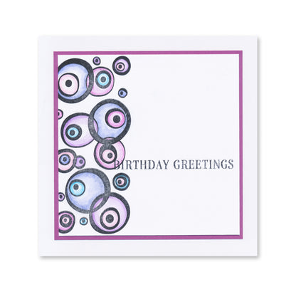 KISS by Clarity - Tina's Retro Bubbles A5 Stamp Set