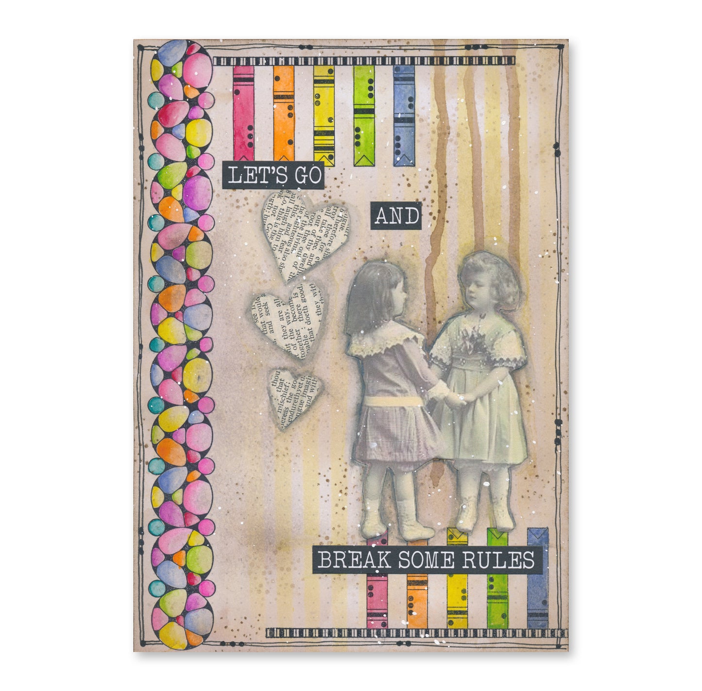 KISS by Clarity - Tina's Retro Bubbles A5 Stamp Set