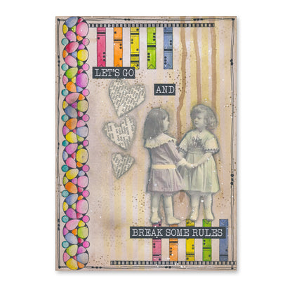 KISS by Clarity - Tina's Retro Bubbles A5 Stamp Set