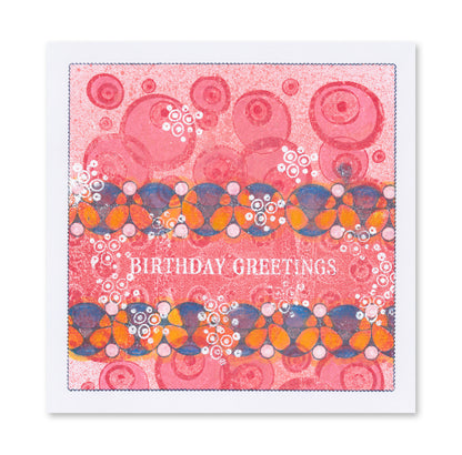 KISS by Clarity - Tina's Retro Set 2 - Bubbles, Stars & Triangles A5 Stamp Trio