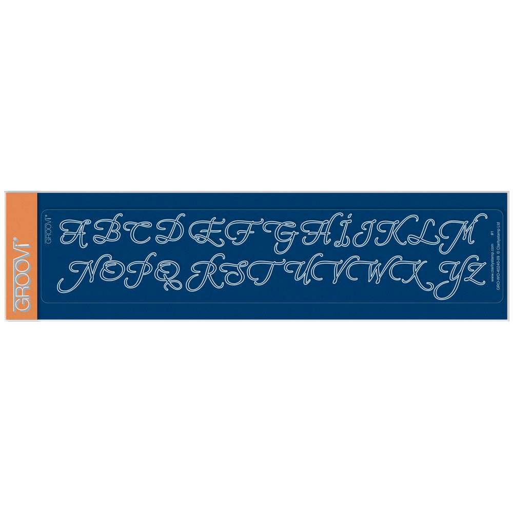 Queen's Calligraphy Alphabet - Upper Case Groovi Border Plate
