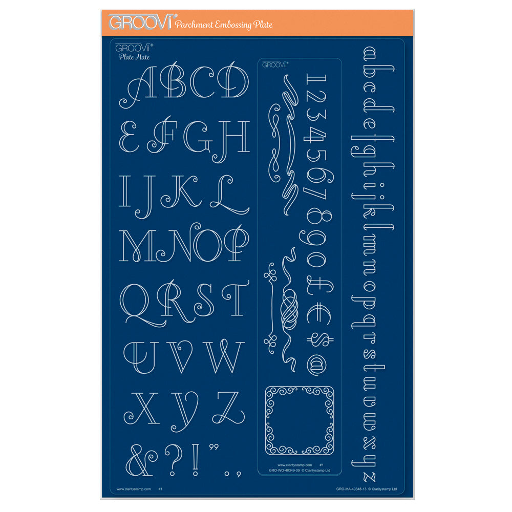 Art Deco Alphabet Groovi Border Plate Mate