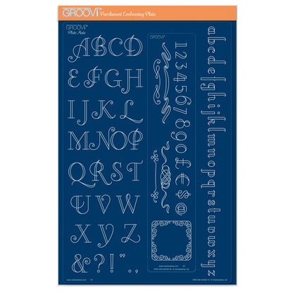 Art Deco Alphabet Groovi Border Plate Mate