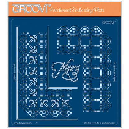 Queen Mary Lace Duet A5 Square Groovi Piercing Grid (Straight)