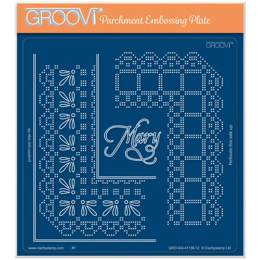 Queen Mary Lace Duet A5 Square Groovi Piercing Grid (Straight)