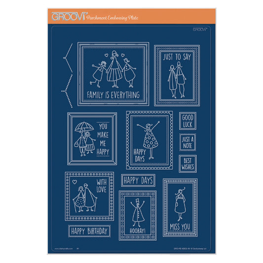 Picture This: Family Is Everything Triangle People Set 1 A4 Groovi Plate