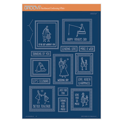 Picture This: I'd Be Lost Without You Triangle People Set 2 A4 Groovi Plate