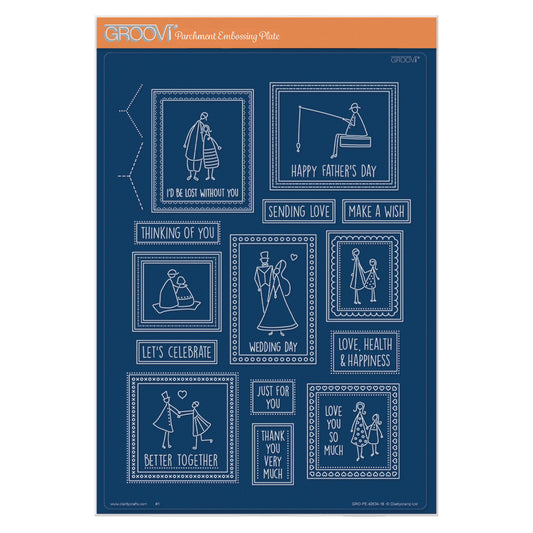 Picture This: I'd Be Lost Without You Triangle People Set 2 A4 Groovi Plate