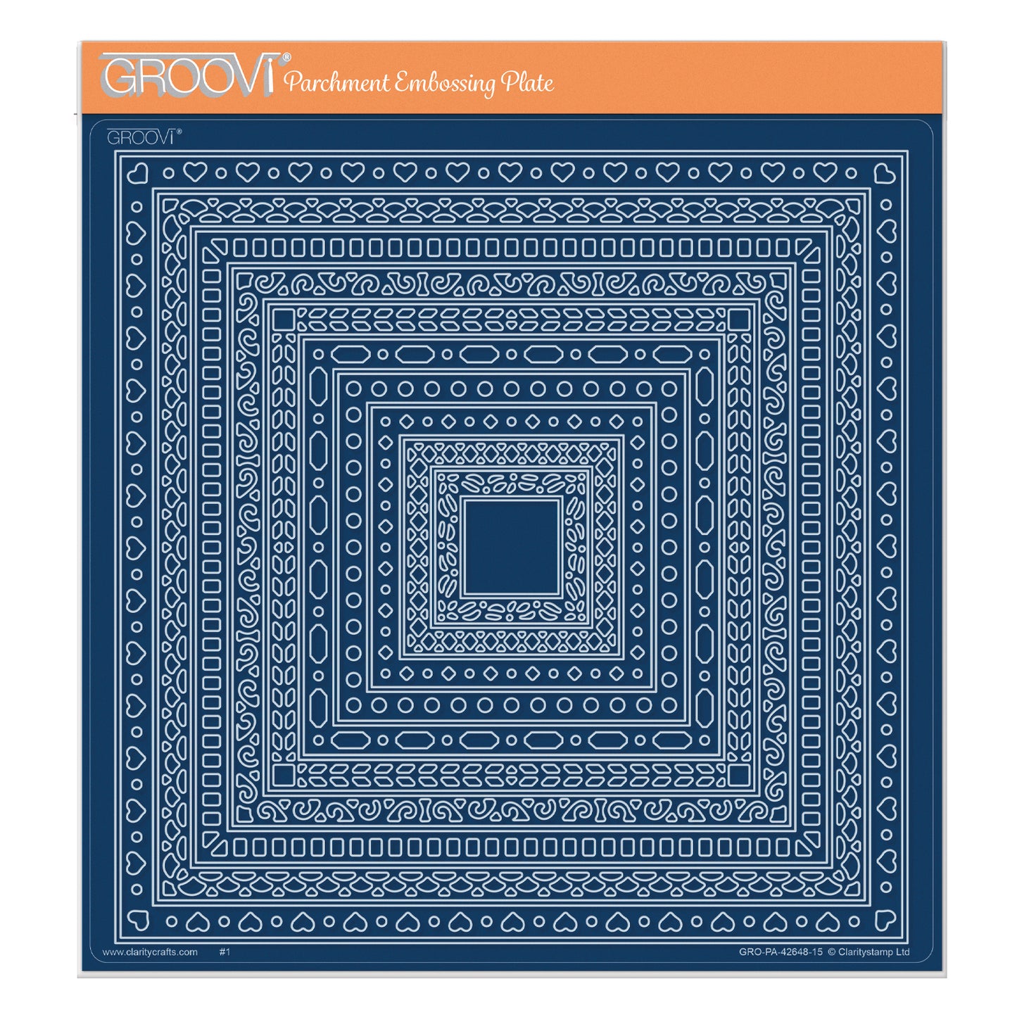 Nested Squares Doodle Frames A4 Square Groovi Plate