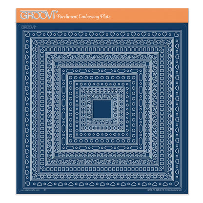 Nested Squares Doodle Frames A4 Square Groovi Plate