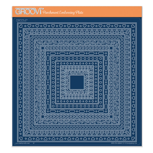 Nested Squares Doodle Frames A4 Square Groovi Plate