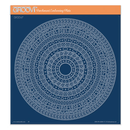 Nested Circles Doodle Frames A4 Square Groovi Plate