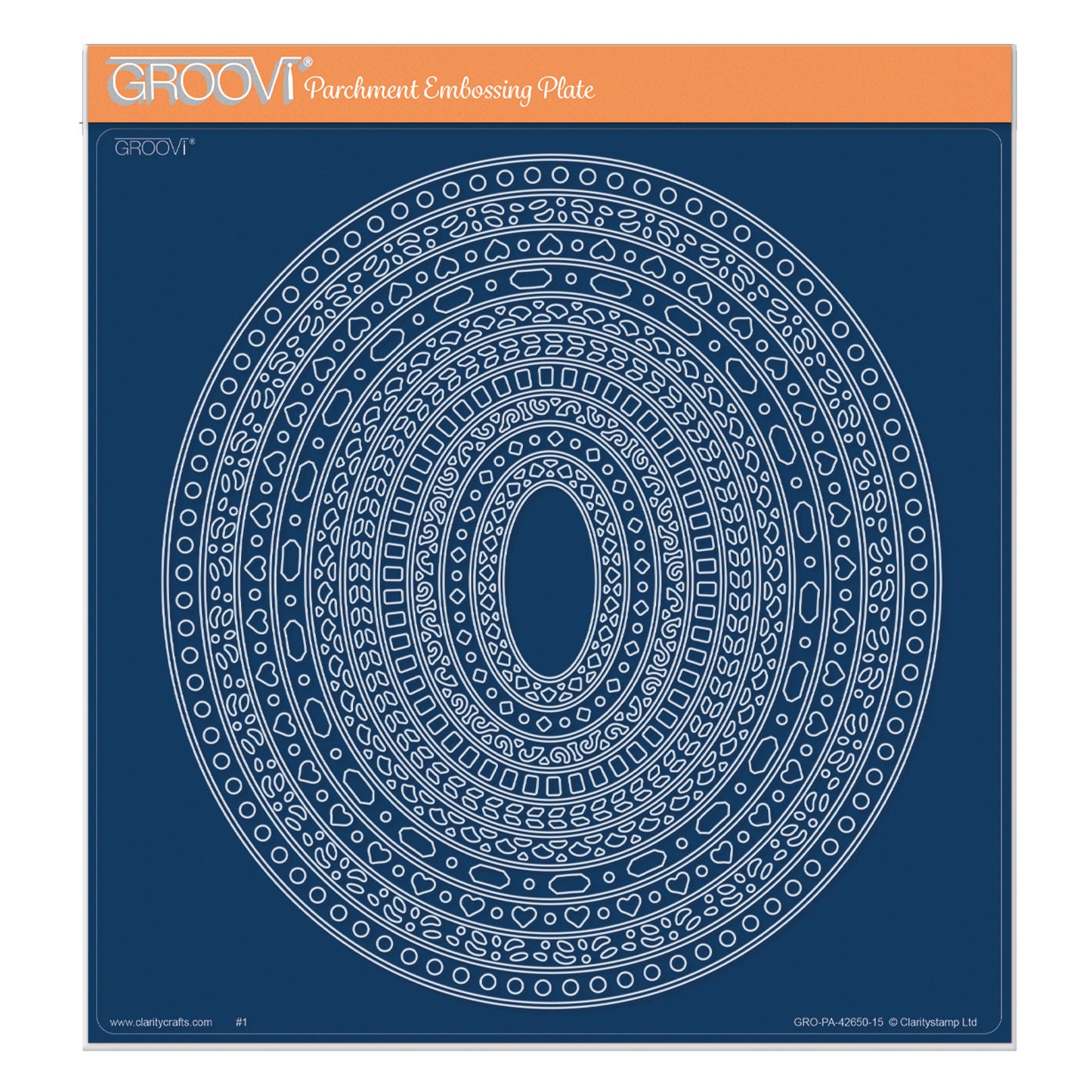 Nested Ovals Doodle Frames A4 Square Groovi Plate