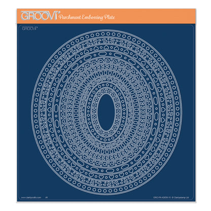 Nested Ovals Doodle Frames A4 Square Groovi Plate