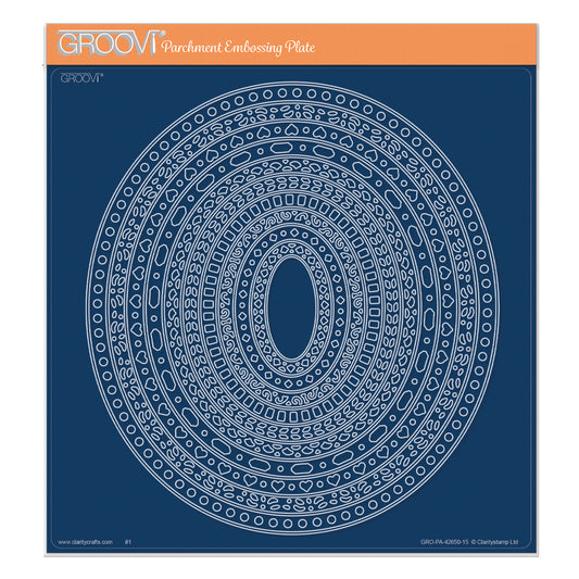 Nested Ovals Doodle Frames A4 Square Groovi Plate