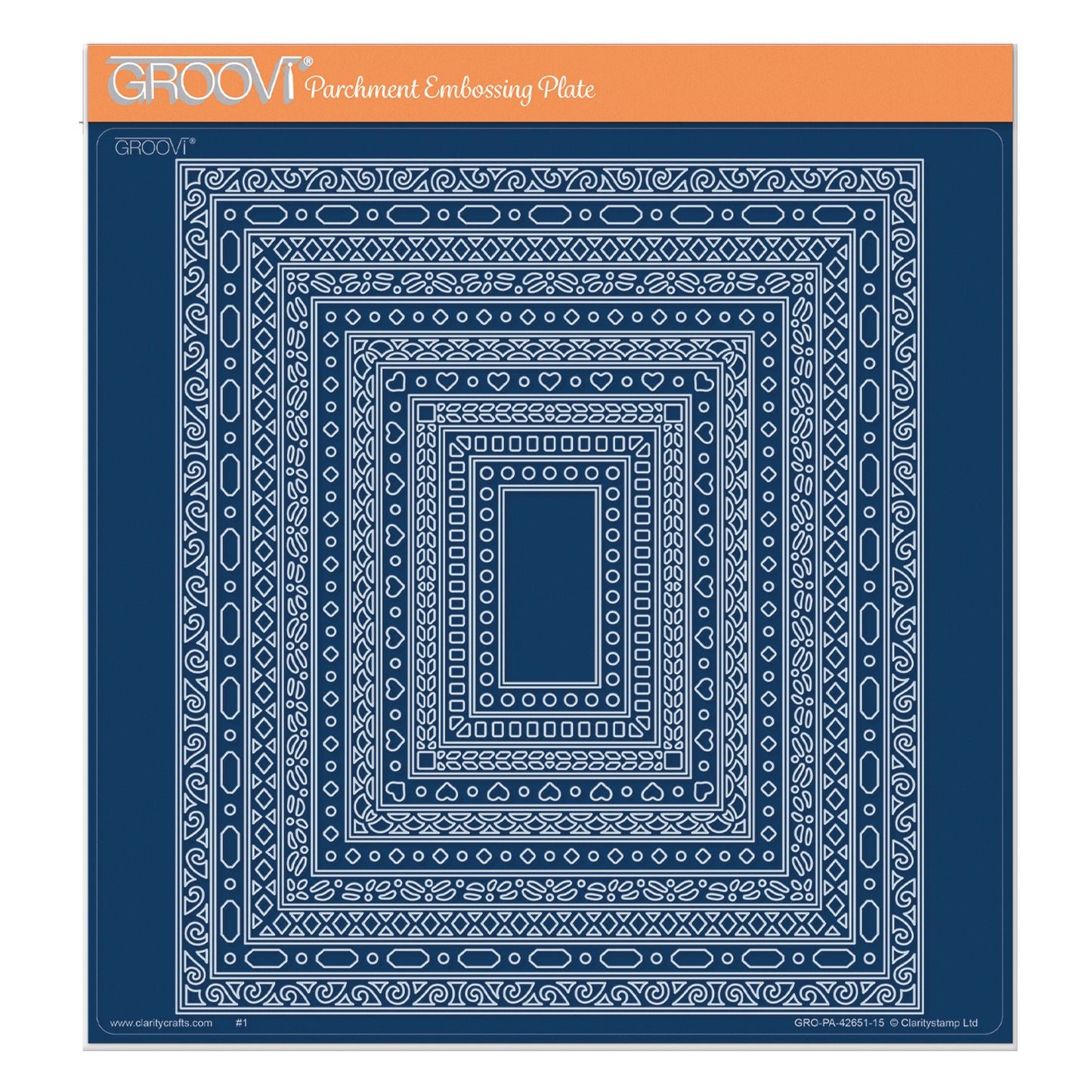 Nested Rectangles Doodle Frames A4 Square Groovi Plate