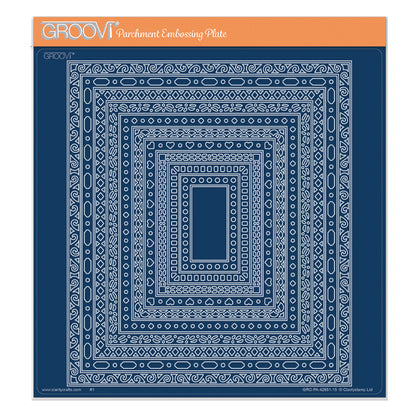 Nested Rectangles Doodle Frames A4 Square Groovi Plate