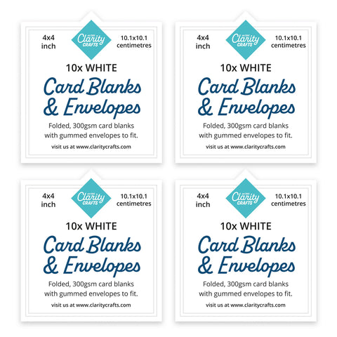 4 for 3! - 4" x 4" White Card Blanks & Envelopes x40