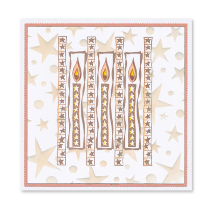KISS by Clarity - Tina's Retro Stars A5 Stamp Set