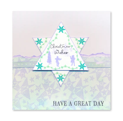 KISS by Clarity - Tina's Retro Set 2 - Bubbles, Stars & Triangles A5 Stamp Trio