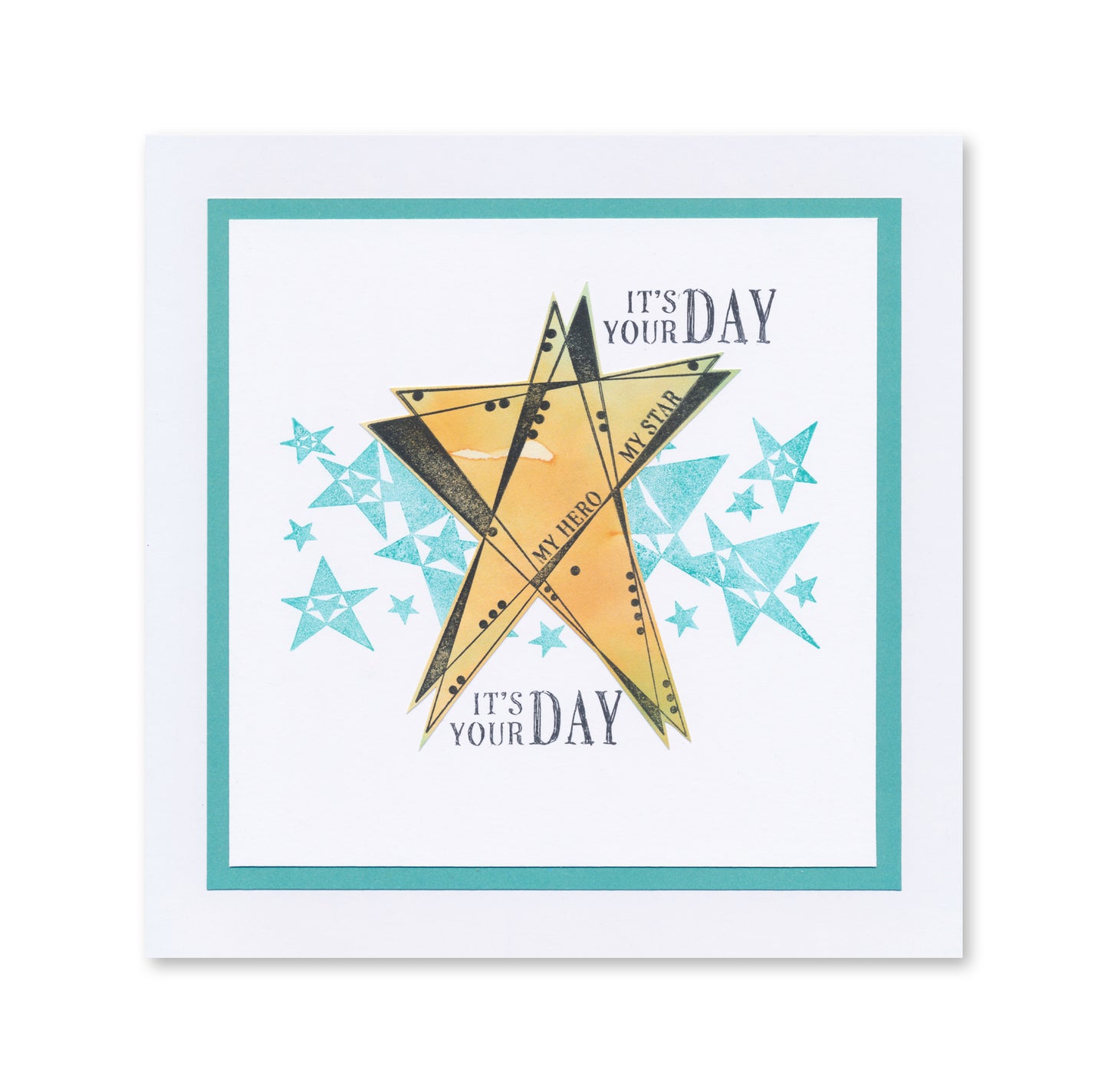 KISS by Clarity - Tina's Retro Stars A5 Stamp Set