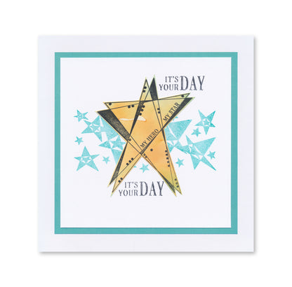 KISS by Clarity - Tina's Retro Stars A5 Stamp Set