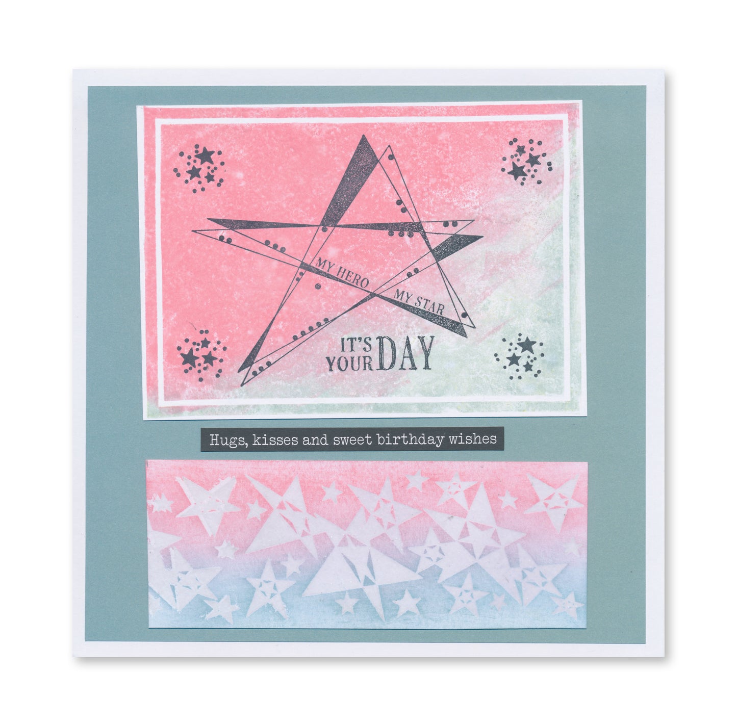 KISS by Clarity - Tina's Retro Stars A5 Stamp Set