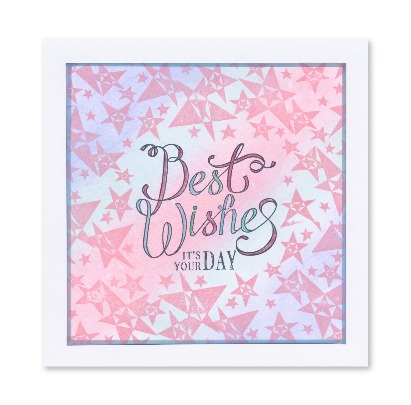 KISS by Clarity - Tina's Retro Set 2 - Bubbles, Stars & Triangles A5 Stamp Trio
