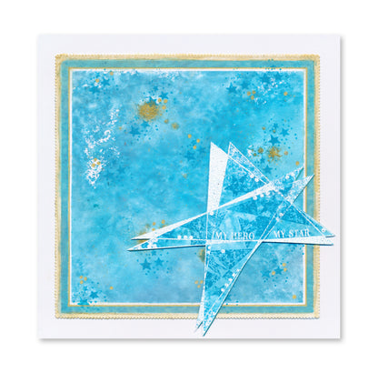 KISS by Clarity - Tina's Retro Stars A5 Stamp Set