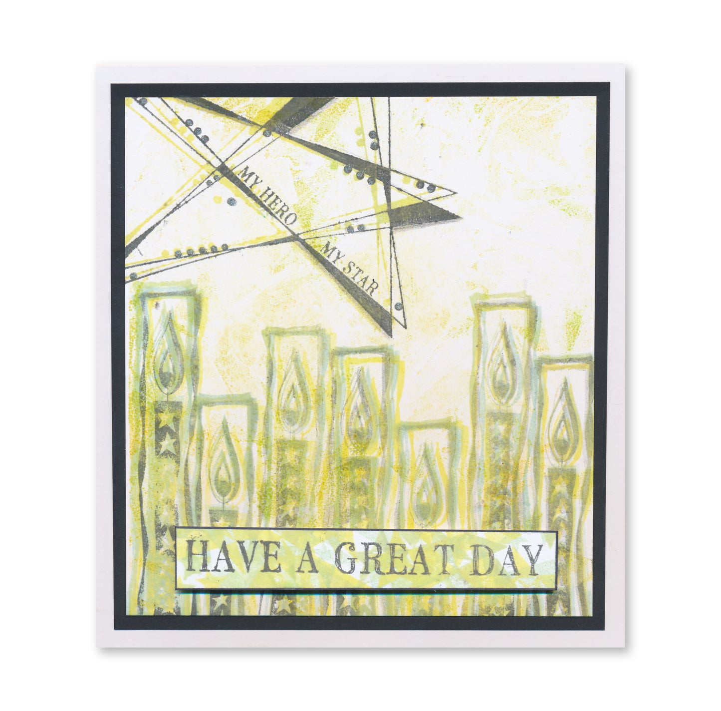 KISS by Clarity - Tina's Retro Set 2 - Bubbles, Stars & Triangles A5 Stamp Trio