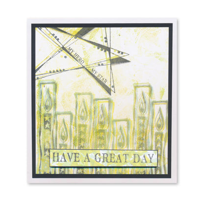 KISS by Clarity - Tina's Retro Set 2 - Bubbles, Stars & Triangles A5 Stamp Trio